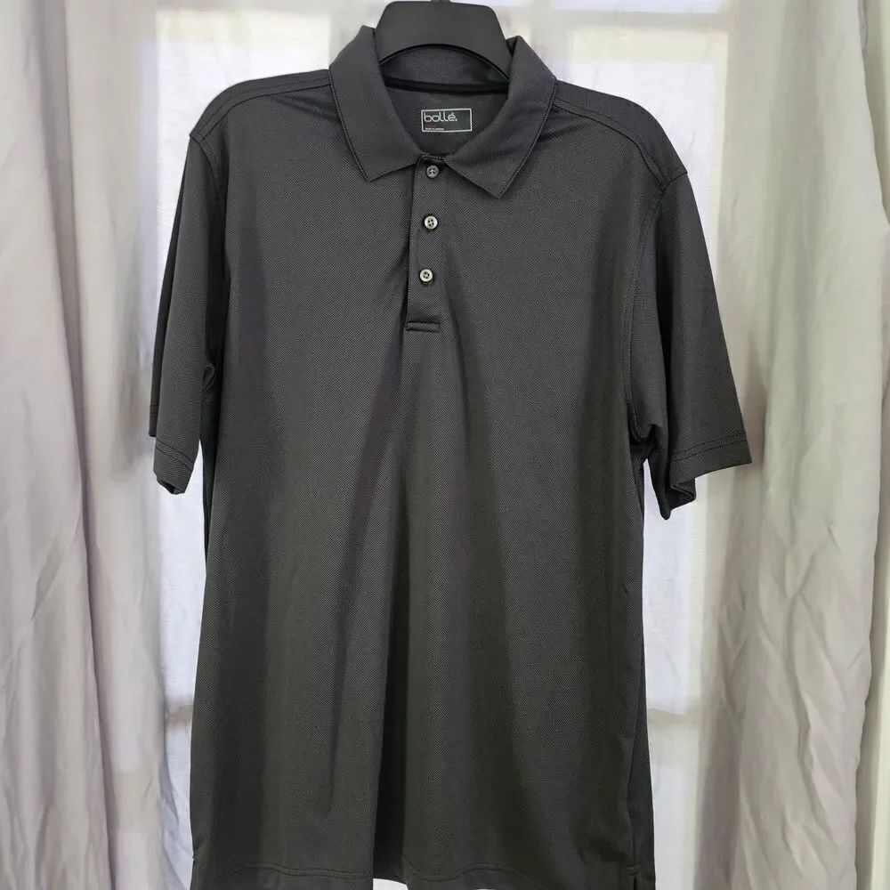 Bolle Gray Performance Polo Shirt Size Large